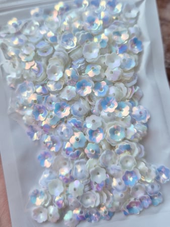 Paiete Floare - Paiete floare cupa 6mm mix alb JG