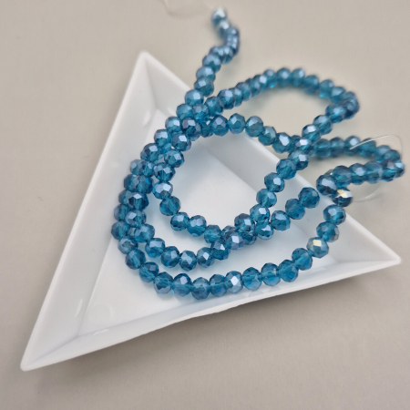 Margele - Margele fatetate 3x4mm turcoaz AB