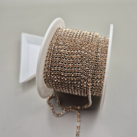 Maro - Lant strasuri light topaz 2mm/2.5mm