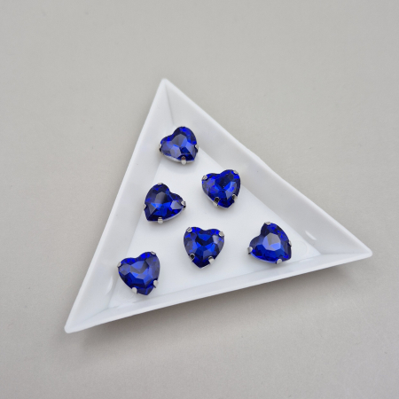 Strasuri Inima - Stras inima 10mm safir