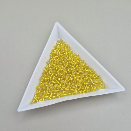 Margele - Margele nisip galben transparent ~2mm