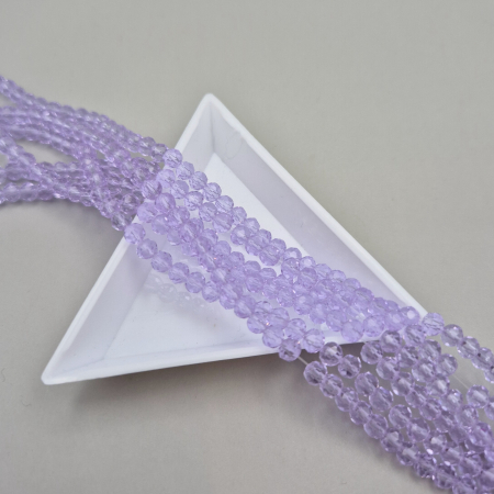 Mov/ violet - Margele fatetate 3x4mm mov transparent