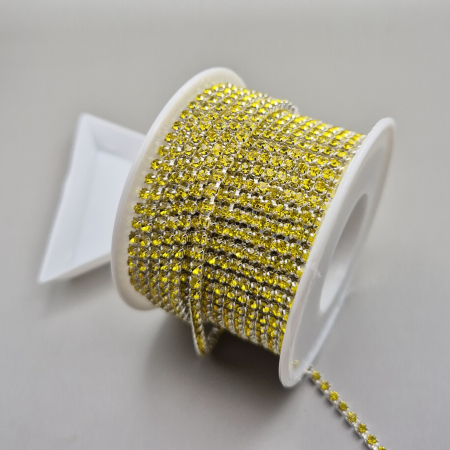 Toate Produsele - Lant strasuri citrine 2mm/2.5mm