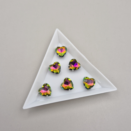 Strasuri Inima - Stras inima 10mm flame RB