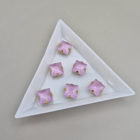 Strasuri sticla si rasina - Stras patrat 8mm violet jelly