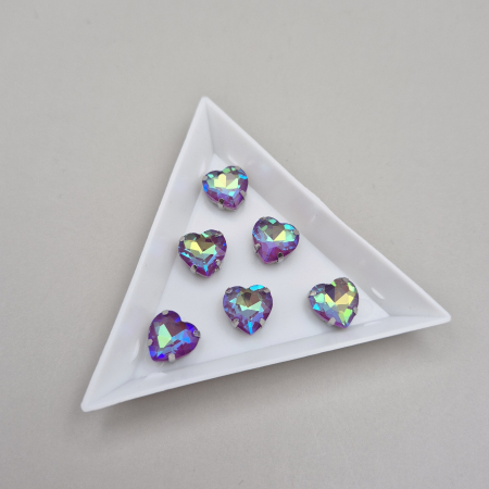 Strasuri Inima - Stras inima 10mm mov AB