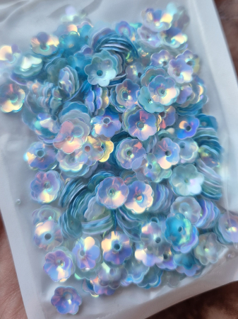 Paiete - Paiete floare cupa 8mm mix bleu AB