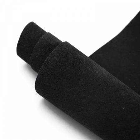 Piele intoarsa si catifea - Coala catifea ~20x30cm negru