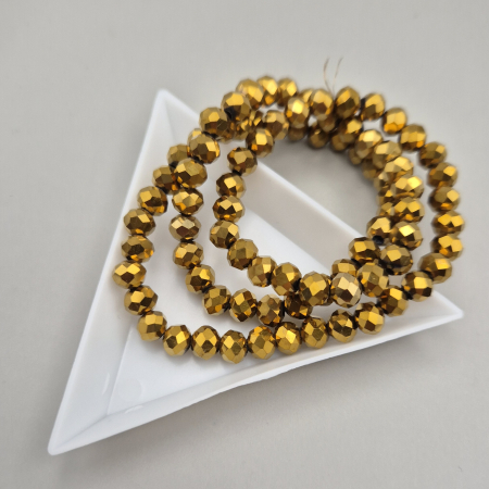 Auriu - Margele fatetate 6x4mm auriu