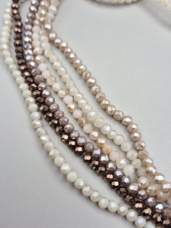 Ivoire - Mix margele fatetate - 6 seturi ~720 buc