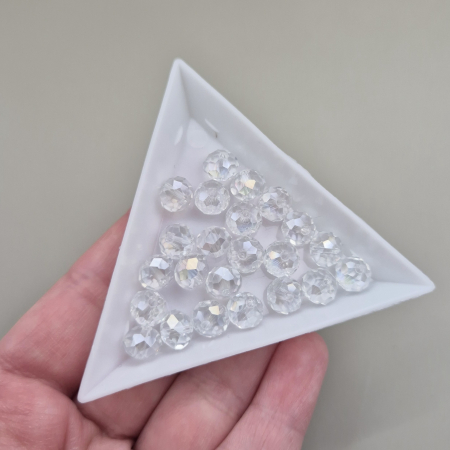 Margele - Margele 8x6mm clear AB