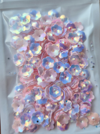 Roz - Paiete floare cupa 8mm roz AB