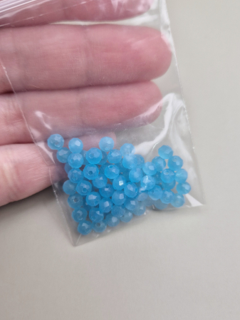 Margele - Margele 3x4mm fatetate albastru