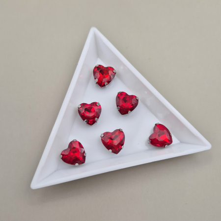 Toate Produsele - Stras 10mm inima rosu deschis