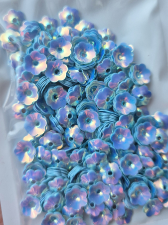 Paiete - Paiete floare cupa 8mm bleu AB