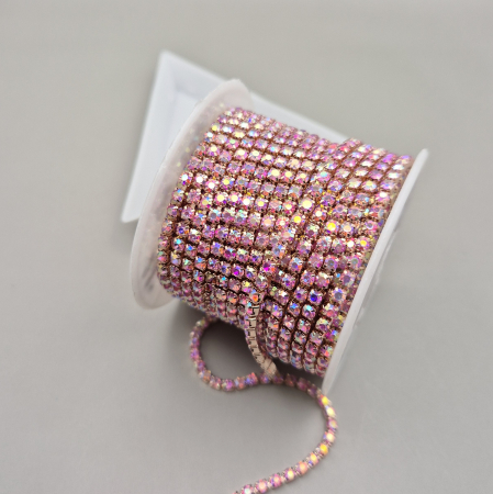 Roz - Lant strasuri Roz AB 2.8mm