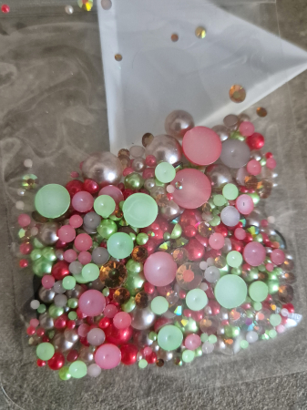 Jumatati perle - Mix jumatati perle/strasuri 10 grame