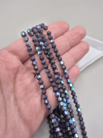 Mov/ violet - Margele biconice 4mm mov AB