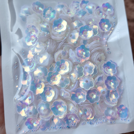 Clear/ Clear AB - Paiete floare cupa 8mm clear JG