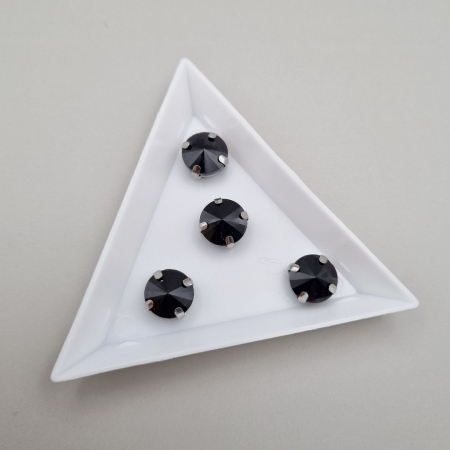 Strasuri Rotunde si Ovale - Stras 10mm rotund negru