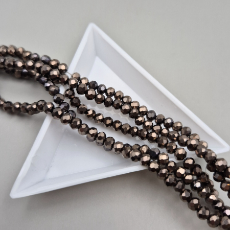 Auriu - Margele fatetate 3x4mm bronz