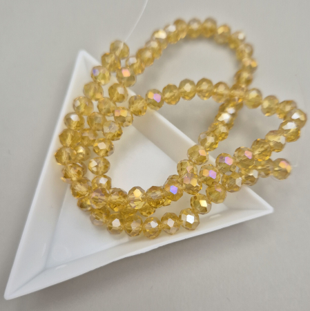 Fatetate 6x4mm - Margele fatetate 6x4mm topaz AB