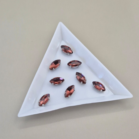 Strasuri sticla si rasina - Stras 5x10mm frunza wine red
