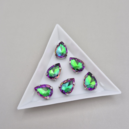 Mov/ violet - Stras lacrima 10x14mm Emerald RB