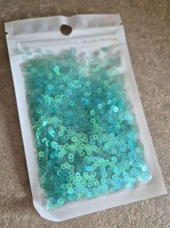 Paiete 3mm - Paiete 3mm verde turcoaz transp JG