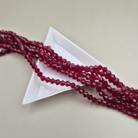 Rosu - Margele 4mm biconice visiniu