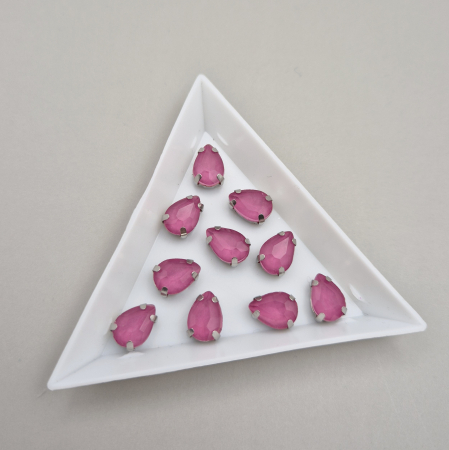 Strasuri - culori speciale - toate formele - Stras Lacrima 7x10mm Roz pruna jelly