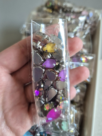 Mix strasuri defecte lacrima AB/jelly 10x14mm, 8x13mm, 7x10mm (amestecate) [1]