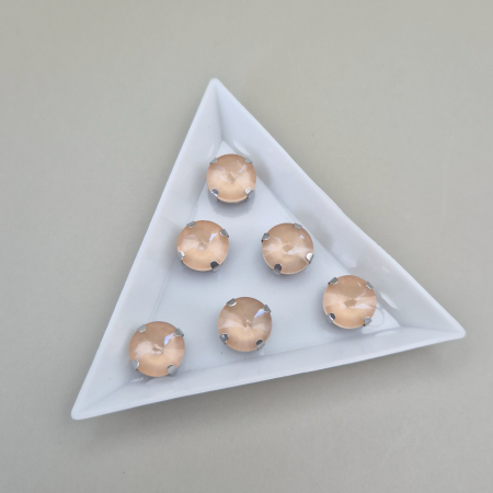 Ivoire - Stras 10mm rotund sampanie satin