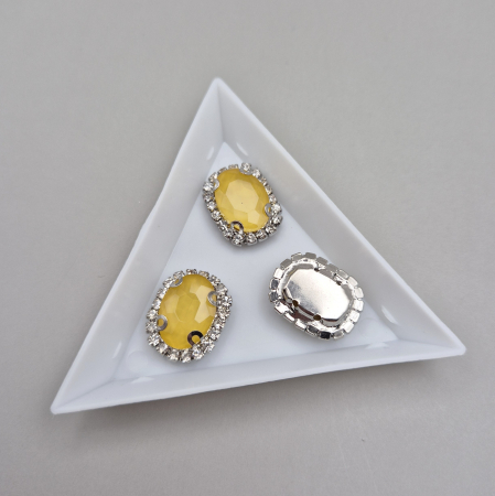 Galben/ Topaz - Stras oval 10x14mm topaz jelly