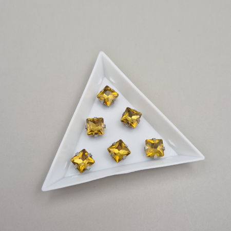 Strasuri Patrate si Triunghi - Stras Patrat 8mm topaz