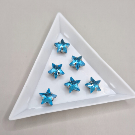 Strasuri Stea - Stras stea 10mm aquamarine