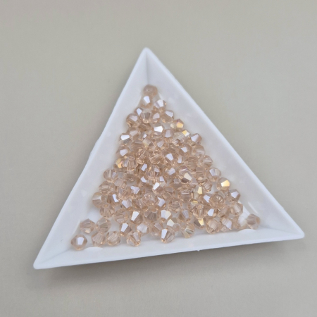 Margele - Margele 4mm biconice bej AB