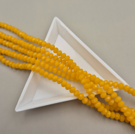 Margele - Margele fatetate 3x4mm portocaliu intens