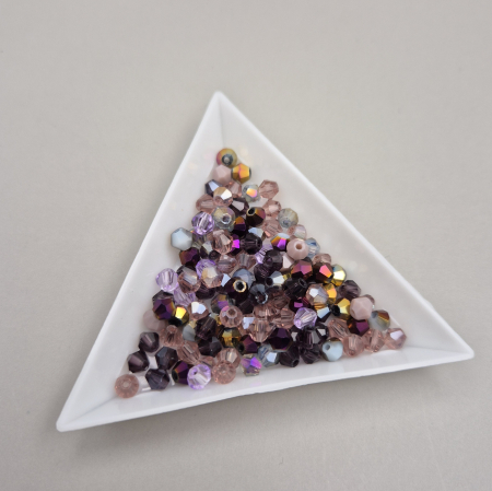 Mov/ violet - Margele biconice 4mm mix mov