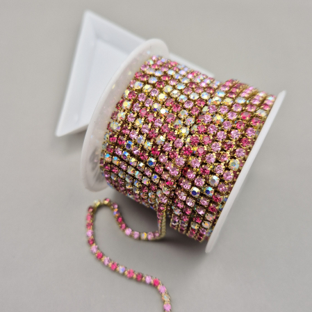 Roz - Lant strasuri Roz/ rose 2.8mm