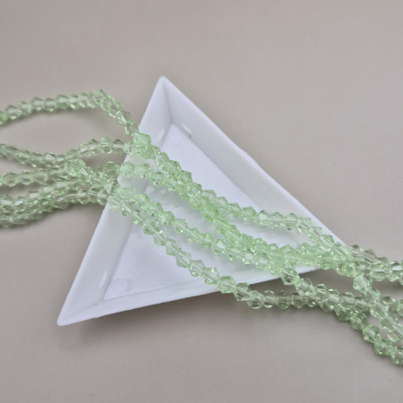 Margele - Margele 4mm biconice verde deschis