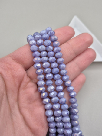 Mov/ violet - Margele fatetate 6x4mm -stone- mov