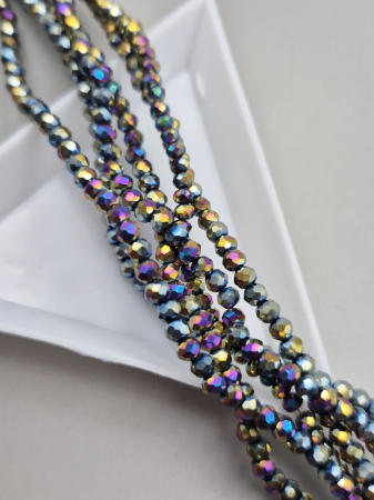 Fatetate 2x3mm - Margele fatetate 2x3mm multicolor