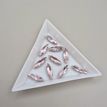 Roz - Stras Frunza 4x15mm roz