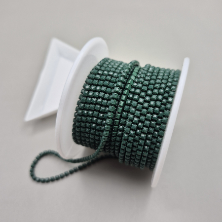 Lant strasuri - Lant strasuri smarald portelan 2mm