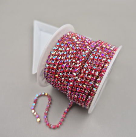 Rosu - Lant strasuri Rosu AB 2.8mm