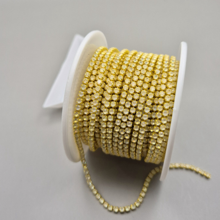 Toate Produsele - Lant strasuri mocha topaz opal 2mm