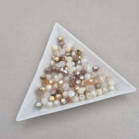 Materiale pe culori - Margele biconice 4mm mix sampanie