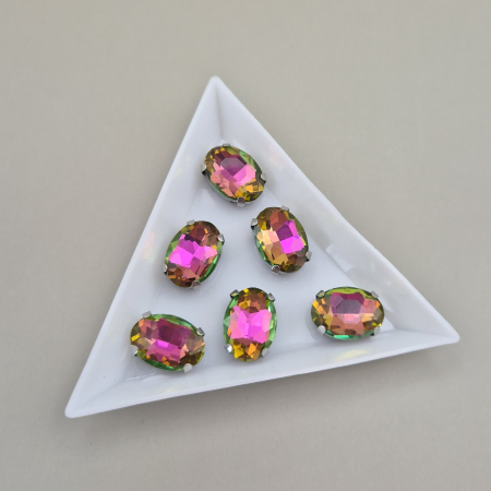 Verde/ Smarald - Stras 10x14mm oval peridot RB