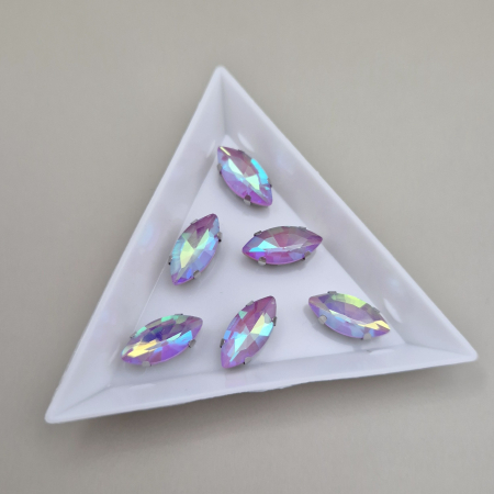 Mov/ violet - Stras 7x15mm frunza Mov AB